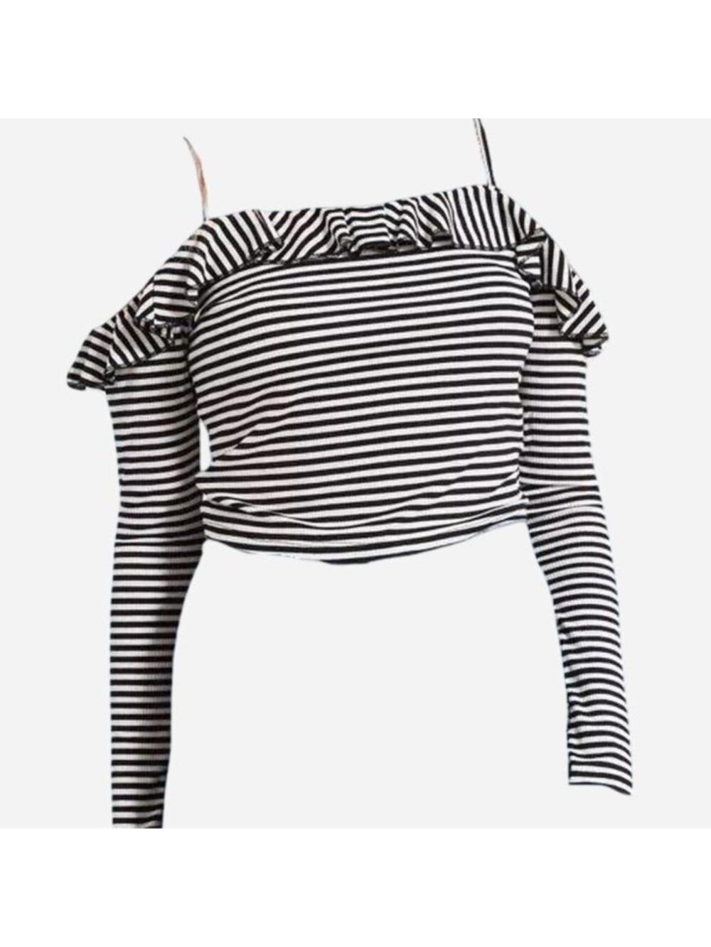 Pins and Needles black/white striped top